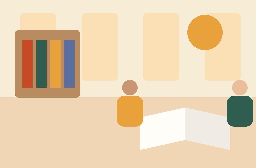 Children reading English storybooks in a bright classroom corner